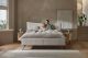 Tempur Design bed met hoofdbord Pure en stof Flat Weave Antarctica