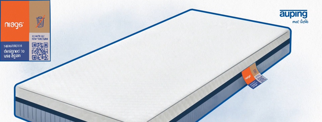 Auping Evolve matras volledig circulair geproduceerd Auping Evolve matras volledig circulair geproduceerd