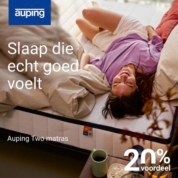 Auping actie - 20% korting op matras Two