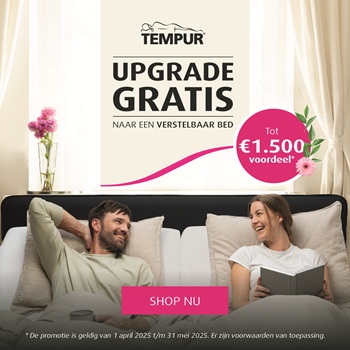 Tempur korting - Gratis upgrade